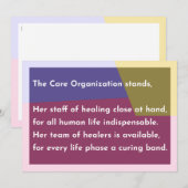 Die Betreuungsorganisation steht Dankeskarte (Vorne/Hinten)