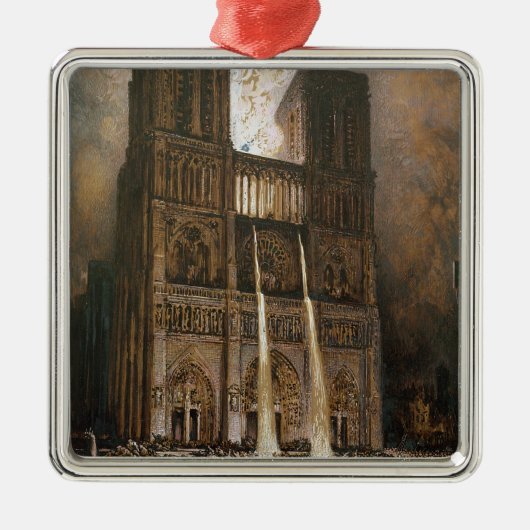 Die Bevölkerung, die Notre-Dame belagert Silbernes Ornament (Vorne)