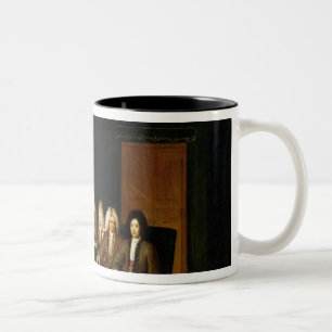 Die Bevollmächtigten auf dem Kongreß von Baden Zweifarbige Tasse