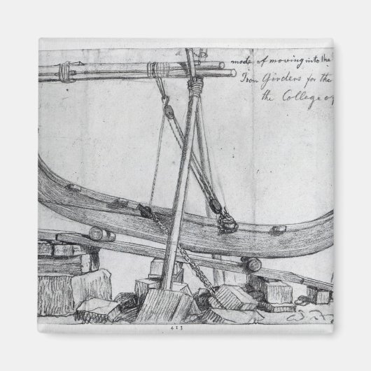 Die bewegten eisernen Girders bauten den Jäger Magnet (Vorne)