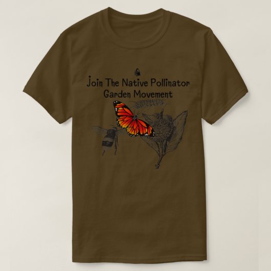 Die Bewegung der Ureinwohner des Pollinatorgartens T-Shirt (Design vorne)