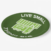 Die Bewegung des kleinen Hauses - kleine Häuser -  Pappteller (Schrägansicht)