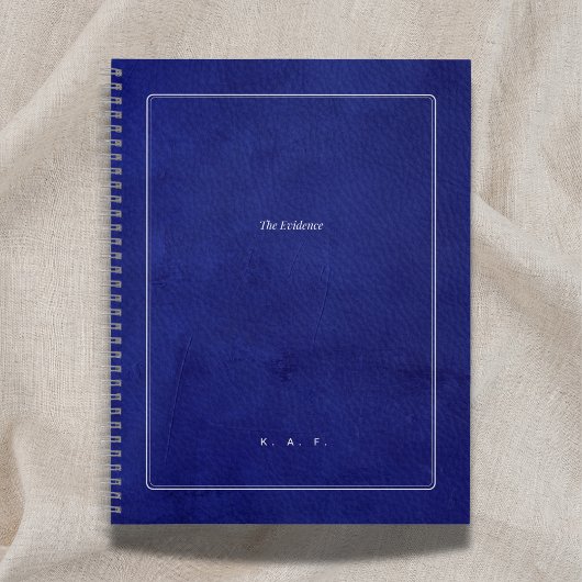 Die Beweise | Indigo-Leder & Silber-Gelehrter Notizblock