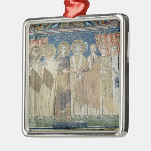 Die Bewilligungs-Steuerimmunität Silbernes Ornament (Links)