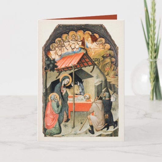 Die Bewunderung der Hirten durch Bartolo di Fredi Karte (Vorderseite)