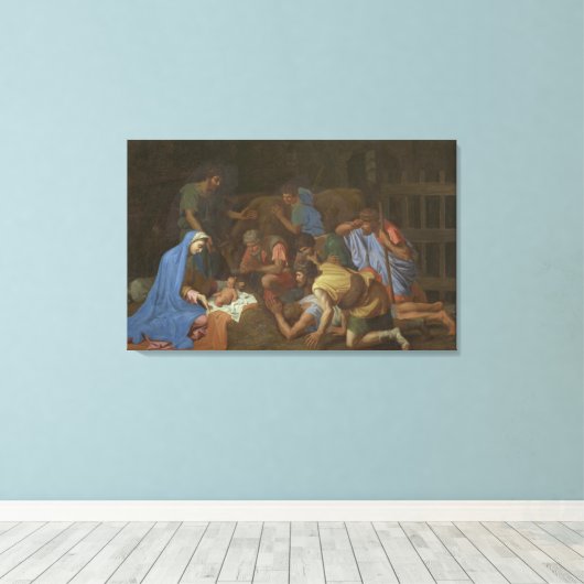 Die Bewunderung der Hirten um 1653 Leinwanddruck (Insitu (Holzboden))