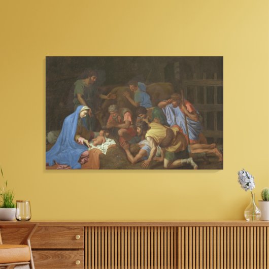 Die Bewunderung der Hirten um 1653 Leinwanddruck (Insitu (Wohnzimmer))