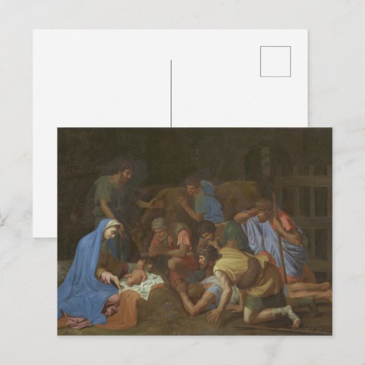 Die Bewunderung der Hirten um 1653 Postkarte (Vorne/Hinten)