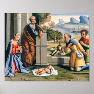 Die Bewunderung der Hirten - Weihnachten Poster