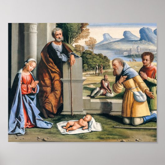 Die Bewunderung der Hirten - Weihnachten Poster (Vorne)