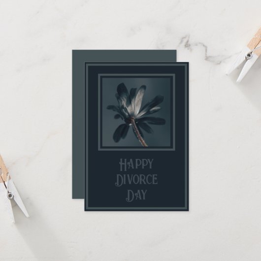 Die bewusst dunkle Blume Scheidung Karte (Vorderseite/Rückseite Beispiel)