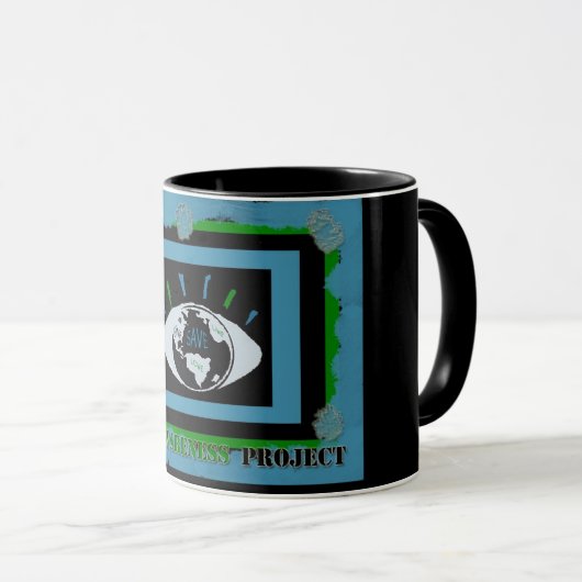 Die Bewusstseins-Projekt-Logo-Kunst-Tasse Tasse (VorderseiteRechts)