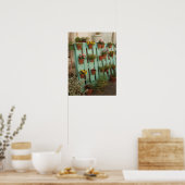 Die bezaubernde Gartenanlage Blume Pots Rustikaler Poster (Küche)