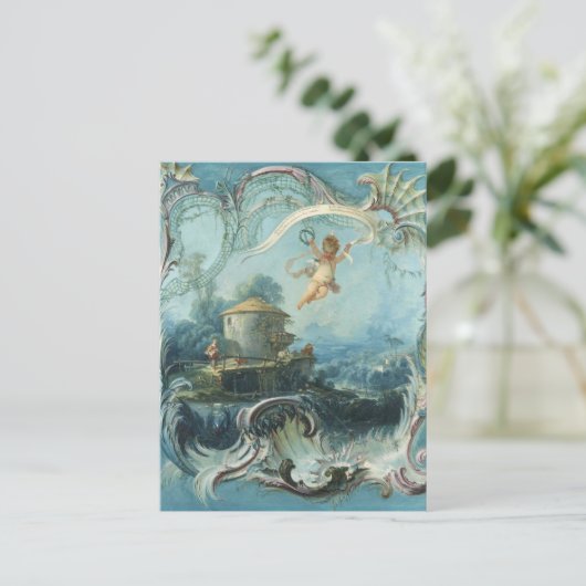 Die bezaubernde Zuhause - eine Pastorallandschaft, Postkarte (Stehend Vorderseite)