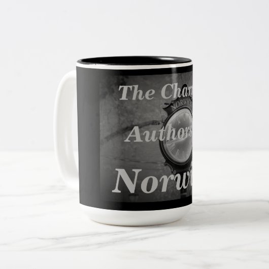 Die bezauberten Autoren von Norwich Zweifarbige Tasse (Vorderseite Links)