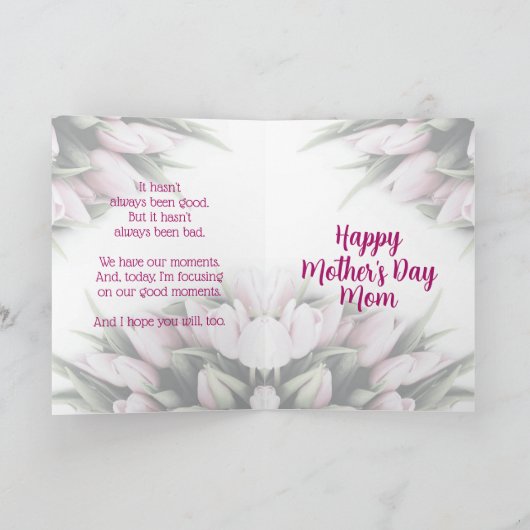 Die Beziehung hat sich entwickelt - Muttertag Dankeskarte (Innenseite)