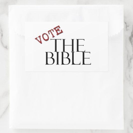 Die Bibel abstimmen Rechteckiger Aufkleber (Tasche)