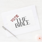 Die Bibel abstimmen Rechteckiger Aufkleber (Umschlag)