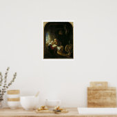 Die Bibellehre oder Anne und Tobias (Öl auf Tafel) Poster (Küche)