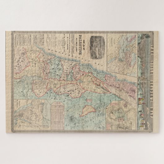 Die Bibelleser Palästina Heilige Landkarte Puzzle (Horizontal)