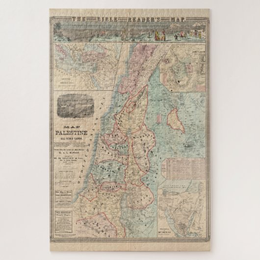 Die Bibelleser Palästina Heilige Landkarte Puzzle (Vertikal)