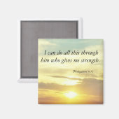 die Bibelphilippiner 4:13-Magnet Magnet (Vorderseite/Rückseite)