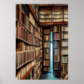 Die Bibliothek | AI Art Poster (Vorne)