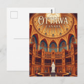 Die Bibliothek des Parlaments Kanada Postkarte (Vorne/Hinten)