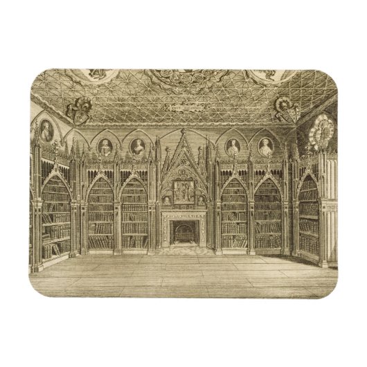 Die Bibliothek, graviert von Godfrey, aus "Beschre Magnet (Horizontal)