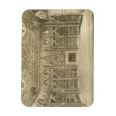 Die Bibliothek, graviert von Godfrey, aus "Beschre Magnet (Vertikal)
