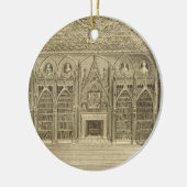Die Bibliothek, graviert von Godfrey, von Keramikornament (Links)