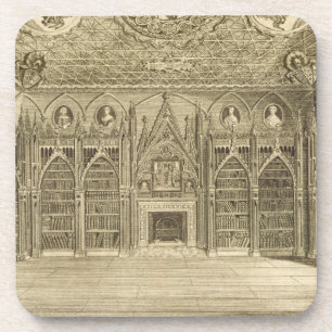 Die Bibliothek, graviert von Godfrey, von Untersetzer