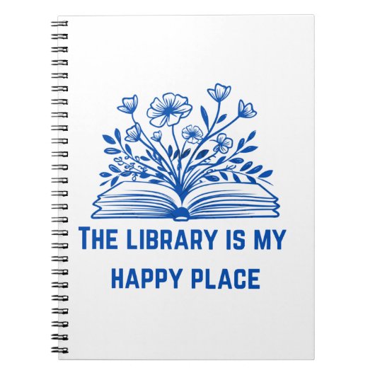 Die Bibliothek ist mein glücklicher Ort - Inspirat Notizblock (Vorderseite)