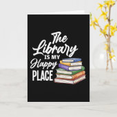 DIE BIBLIOTHEK IST MEIN GLÜCKLICHER ORT KARTE (Gelbe Blume)
