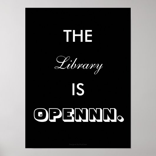 Die Bibliothek ist offen - Poster (Vorne)