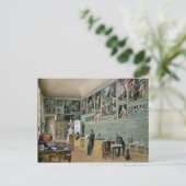 Die Bibliothek Postkarte (Stehend Vorderseite)