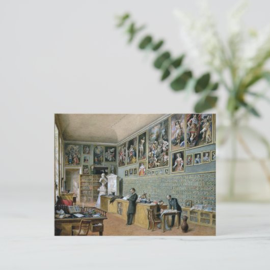 Die Bibliothek Postkarte (Stehend Vorderseite)