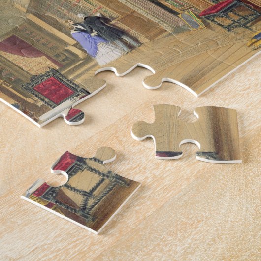Die Bibliothek, Windsor Schloss, 1838 (Farbelitho) Puzzle (Seite)