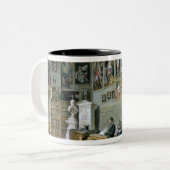 Die Bibliothek Zweifarbige Tasse (Vorderseite Links)