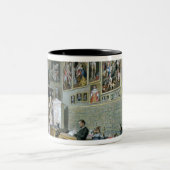 Die Bibliothek Zweifarbige Tasse (Mittel)