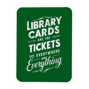 Die Bibliothekskarten sind überall zu finden Magnet