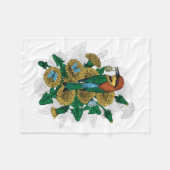 Die Biene isst mit dem goldenen Anhänger Fleecedecke (Vorderseite (Horizontal))