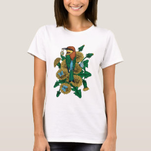 Die Biene isst mit dem goldenen Anhänger T-Shirt