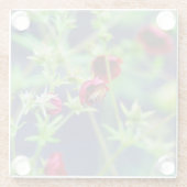 Die Biene mit der roten Blume Glasuntersetzer (Rückseite)