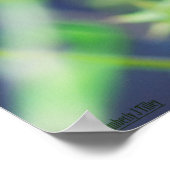 Die Biene mit der roten Blume Poster (Ecke)