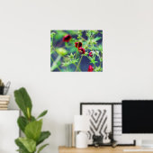 Die Biene mit der roten Blume Poster (Heimbüro)