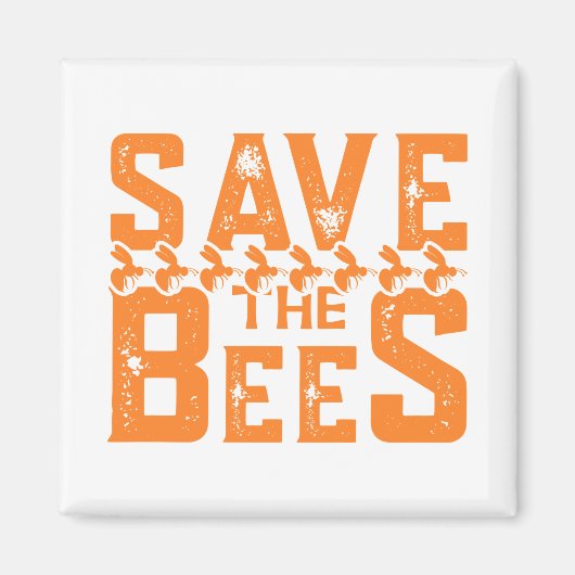 Die Bienen-Bienen-Natur-Gelb-niedlich gerettet Magnet (Vorne)