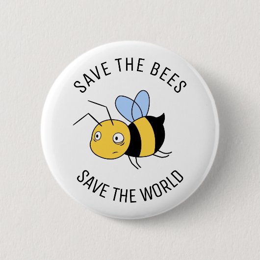 Die Bienen, die getirte Arbeiterbiene gerettet hab Button (Vorderseite)