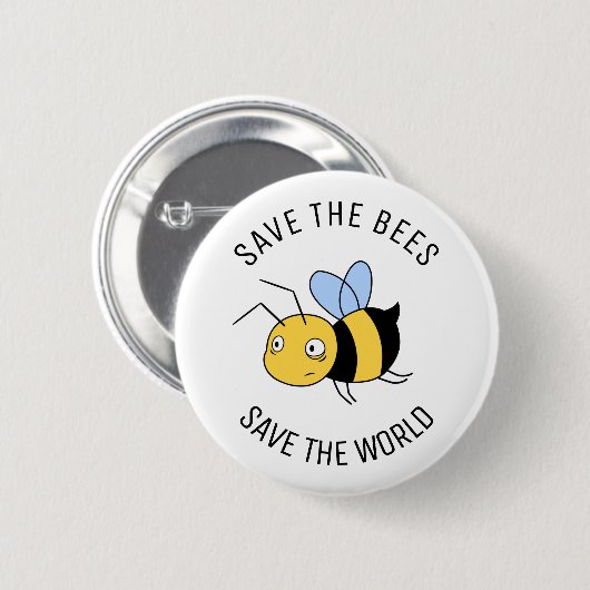 Die Bienen, die getirte Arbeiterbiene gerettet hab Button (Vorne & Hinten)