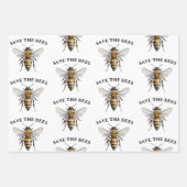Die Bienen gelb gerettet Geschenkpapier Set (Vorderseite 3)